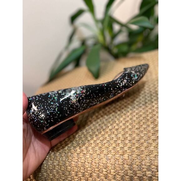 Sophia Webster Black Glitter Pointed Toe Flats Sz. 37 (US 6.5) - Picture 7 of 8